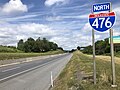 File:2022-08-06 14 05 19 View north along Interstate 476 (Pennsylvania Turnpike Northeast Extension) just north of Exit 74 in Franklin Township, Carbon County, Pennsylvania.jpg