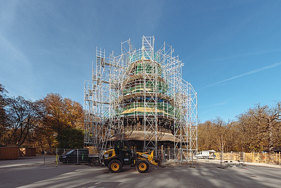 Restoration works at the Chinese Tower in Munich