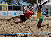 Deutsch: Beachhandball Weltmeisterschaften 2022; Tag 1: 21. Juli 2022 – Frauen, Vorrunde, Deutschland-Brasilien 2:0 (24:14, 16:4) English: 2022 Beach handball World Championships; Day 1: 21 July – Women Preliminary Round – Germany-Brazil 2:0 (24:14, 16:4)