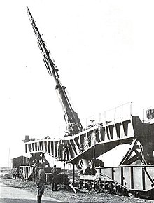 The huge 21 cm K12 railway gun was only suitable for bombarding targets on land. 210 mm Railway Gun.jpg