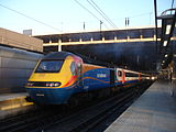 East Midlands Trains British Rail Class 43 43 048 at London St Pancras in April 2011.