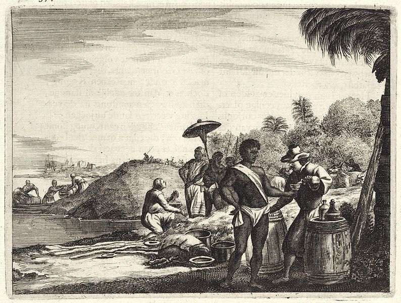 File:AMH-6866-KB Dutchman dispenses brandy to the inhabitants of Cape Verde.jpg