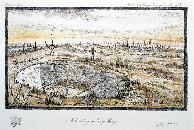 File:A Cemetery on Vimy Ridge - Frederick Thwaites Bush.jpg