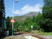 View from Achnashellach railway station, built by the Dingwall & Skye Railway Achnashellach railway station - geograph.org.uk - 203415.jpg