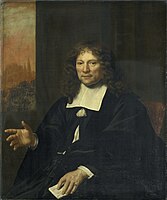Portrait of Daniël Niëllius. 1671. oil on canvas medium QS:P186,Q296955;P186,Q12321255,P518,Q861259 . 107 × 89 cm (42.1 × 35 in). Amsterdam, Rijksmuseum Amsterdam.