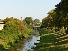 Der Aland in Seehausen, hinten links das Beustertor