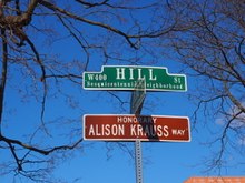 Honorary Alison Krauss Way in Champaign, Illinois
