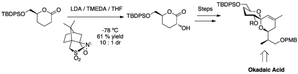 Alfa hydroxylace na příkladu syntézy kyseliny okadaiové