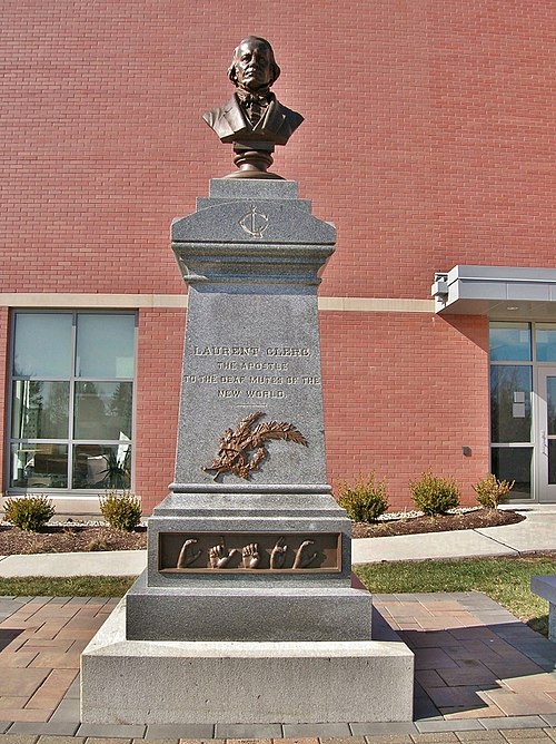 Bust of Laurent Clerc, American School for the Deaf, West Hartford, Connecticut (1874)