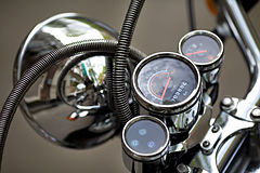 Motorcycle headlamp detail