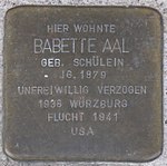 Ansbach Stolperstein Eel, Babette.jpg