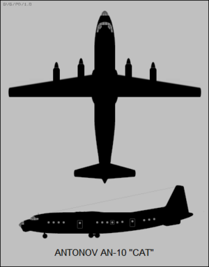 Antonov An-10 mushuk ikki ko'rinishga ega silhouette.png