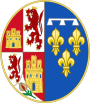 Arms of Marie Louise of Orléans, Queen Consort of Spain.svg