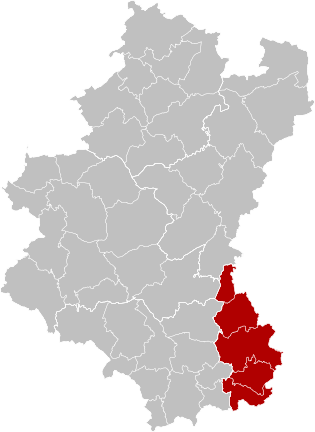 阿尔隆区在盧森堡省的位置