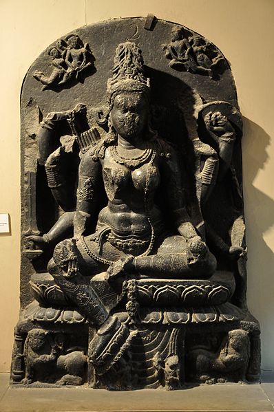 File:Astabhuya Durga - Circa 11th Century AD - Bihar - Indian Museum - Kolkata 2012-11-16 2082.JPG