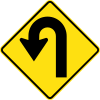 Australia road sign W1-7-L.svg