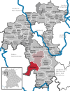 Lage der Gemeinde Bütthard im Landkreis Würzburg
