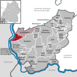 Kaart van Bad Bellingen