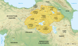 Армянскае царства Багратыдаў каля 1000 года