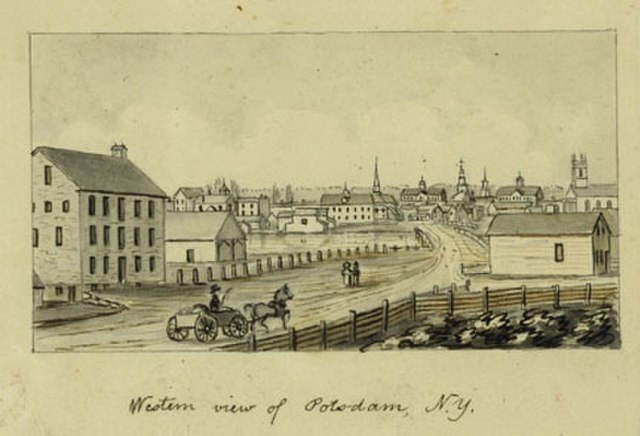 Western View of Potsdam, New York (circa 1856–1860) by John Warner Barber