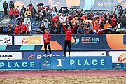 Deutsch: Beachhandball Europameisterschaften 2019 (Beach handball Euro); Tag 6: 7. Juli 2019 – Siegerehrungen English: Beach handball Euro; Day 6: 7 July 2019 – Medal ceremony