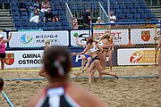 Deutsch: Beachhandball Europameisterschaften 2019 (Beach handball Euro); Tag 5: 6. Juli 2019 – Frauen, Halbfinale, Ungarn-Niederlande 2:0 (19:16, 15:12) English: Beach handball Euro; Day 5: 6 July 2019 – Semifinal Women – Hungary-Netherlands 2:0 (19:16, 15:12)