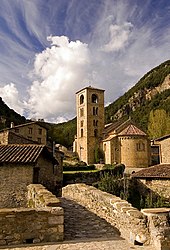 Catalans, traditionally devoted Catholics, during its recent history had become much less religious. Even so, the presence of religion is maintained through the traditions, values and monuments, like the Church of Sant Cristofol de Beget. Beget.jpg