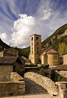 Iglesia de San Cristóbal, en Beget, una localidad del municipio de Camprodón.