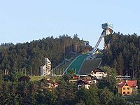 Bergiselschanze in 2004. The venue hosted the large hill ski jumping event at the 1976 Winter Olympics. Bergisel-N.jpg