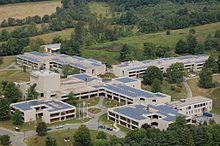 Aerial view of Berkshire Community College's campus on 1350 West Street in Pittsfield, Massachusetts. Berkshire Community College - Aerial View of College.jpg