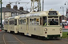 Twin Set cars Nos. 272+T2 at Fisherman's Walk, Fleetwood Blackpool Corporation Twin Car No.272.jpg