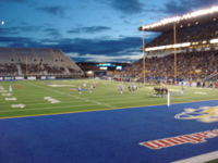 The now demolished Canad Inns Stadium, with end zone stands added for the 94th Grey Cup game. BlueBombersgame.jpg