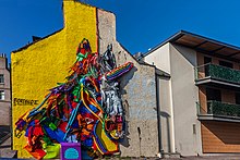 Unicorn by Portuguese street artist Artur Bordalo (BordaloII) at NuArt Festival Aberdeen (2018) BordaloII Nuart Aberdeen-2018-DSC07437.jpg