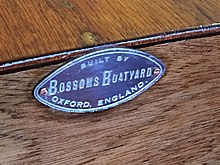 1959/60 Monaco Mk 1 Bossoms Boatyard, Oxford, England builders plate Bossoms Monaco 1 Plate.jpg