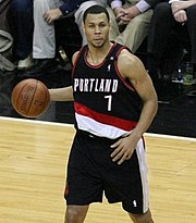 Brandon Roy was chosen as the NBA Rookie of the Year after the 2006-07 season. Brandon Roy Wizards.jpg