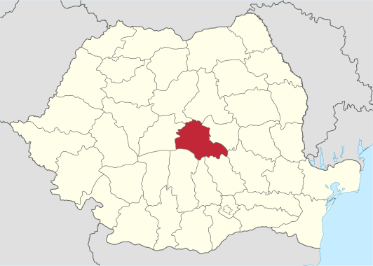 Locatie van district Brașov in Roemenië