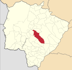 Location of Campo Grande in Mato Grosso do Sul