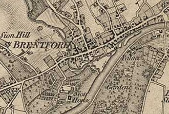 Brentford map, 1856 showing the island to the east of Syon Park that was the site of the dock Brentford, 1856 map.jpg