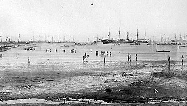 British naval and support ships in the Gulf of Zula, December 1867 British fleet, Annesley Bay, 1867.jpg