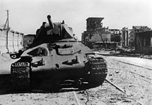 In der Schlacht um Stalingrad abgeschossener T-34