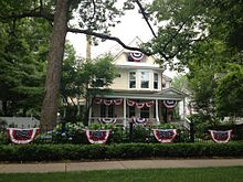 An example of bunting in Wilmette, Illinois Buntingprofessionals.JPG