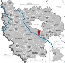 Kaart van Burgoberbach