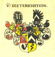 Gemehrtes Wappen der Freiherren von Dietrichstein, nach Siebmacher, zwischen 1701 und 1705