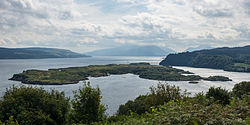 Calve Island frå Tobermory golfbane