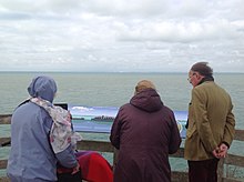 A view of the English coastline from the viewing platform at Cap Gris-Nez