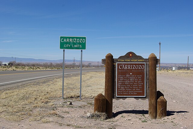 Official scenic historical marker at eastern town limit