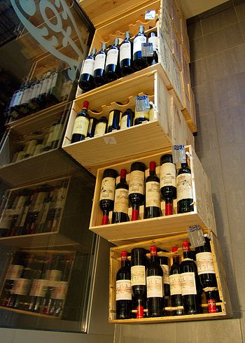 Cases of Bordaux-wine