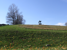 Cemetery Hill, with a statue of General Howard at the top.