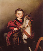 Charles Lavallen Jessop (Boy on a Rocking Horse) par Sarah Miriam Peale, 1840