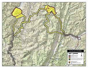 Map of Cheat Mountain Battlefield core and study areas by the American Battlefield Protection Program. Cheat Mountain Battlefield West Virginia.jpg